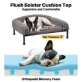 thumbnail image 4 of Veehoo Orthopedic Elevated Dog Bed with Bolster Cushion, Plush Dog Couch Beds, 30 x 20 Inches, Grey, 4 of 6