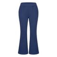 thumbnail image 5 of Resicozy Wide Leg Yoga Pants for Women Cute Y2k Low Rise Sweatpants Athletic Workout Cotton Flare Leggings with Pockets Navy S, 5 of 5