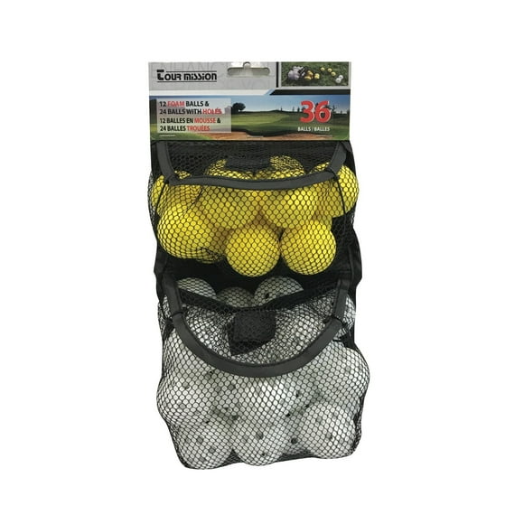Tour Mission Practice Balls Combo Kit, 36 balls Varied set