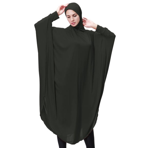 SDNall Long Hooded Robe for Women, Solid Color Muslim Hijab Khimar with Full Coverage for Ramadan, Daily Wear and Modest Occasions, Soft Polyester Fabric in 12 Colors