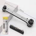 thumbnail image 5 of Double Head Ratchet Wrench tools mini adjustable ratchet spanner hvac tool, 5 of 10