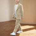 thumbnail image 6 of Odeerbi Toddler Boys Formal Dress Suit Notched Lapel Blazer Jacket + Suit Pants Summer Outfits Set, 6 of 9