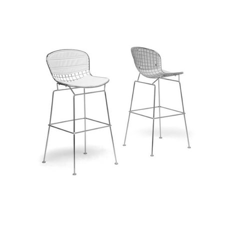 UPC 847321007048 product image for Tolland Modern Bar Stool with White Cushion | upcitemdb.com