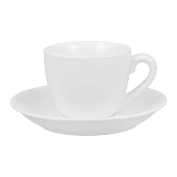 QUMONIN 90ml Ceramic Coffee Cup with Saucer for Latte, Espresso, and Tea