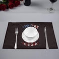 thumbnail image 2 of MKHERT USA American Flag Skull New York Placemats Table Mats for Dining Room Kitchen Table Decoration 12x18 inch,Set of 6, 2 of 4