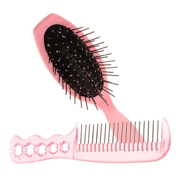 FENGGUIQU Small Steel Comb and Hair Brush Set - Gentle Daily Hair , 1 Set
