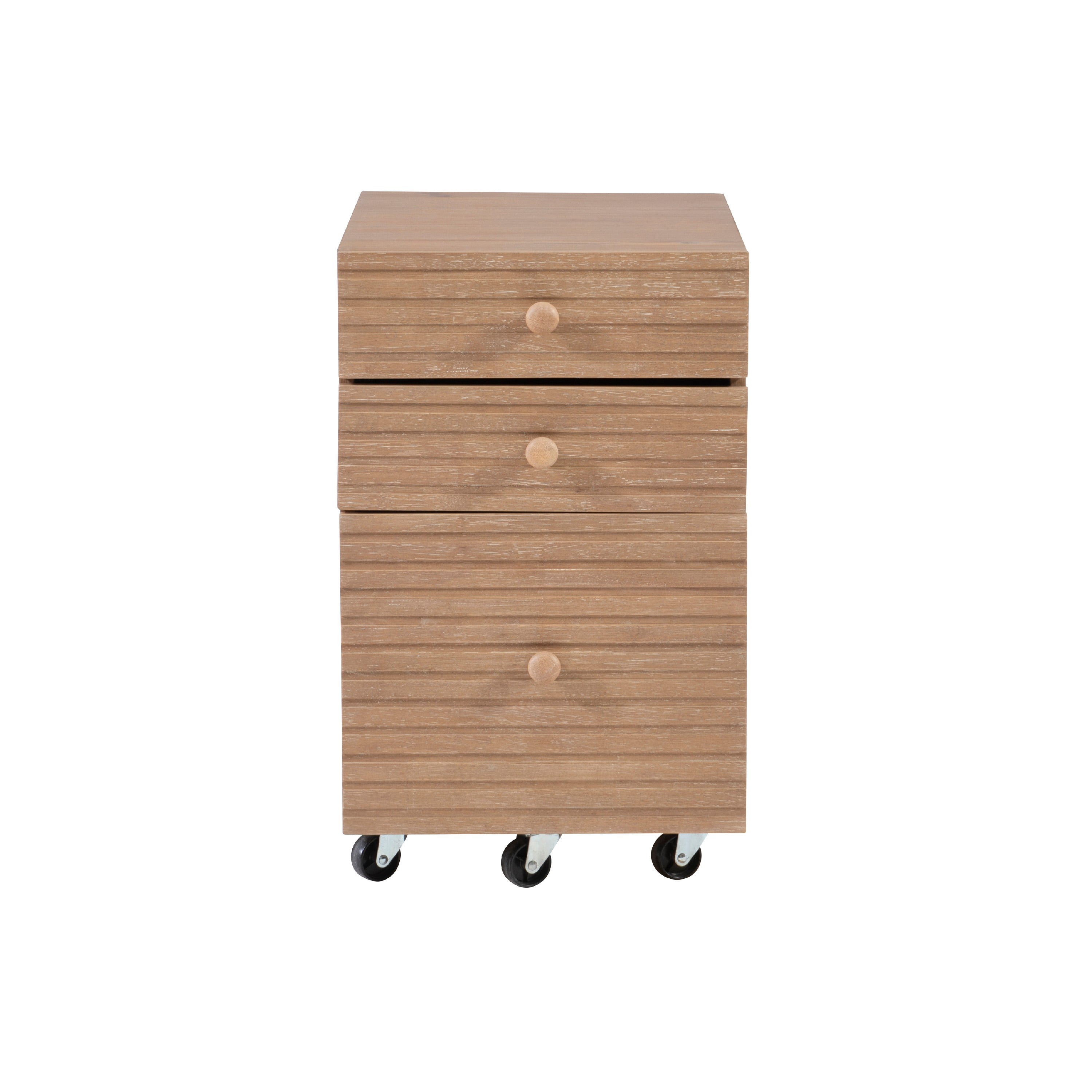 Powell Nixon 3-Drawer File Cabinet, Natural