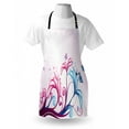 thumbnail image 3 of Nature Apron Curved Giant Flower Bodies and Butterflies Flying Spring Style Artsy Design, Unisex Kitchen Bib Apron with Adjustable Neck for Cooking Baking Gardening, Lilac Pink Sky Blue, by Ambesonne, 3 of 3