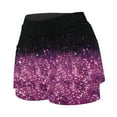 thumbnail image 4 of Women's Running Shorts 2 In 1 High Waisted Flowy Running Butterfly Shorts Summer High Elastic Gym Shorts Tennis Skorts Shorts with Drawstring, 4 of 6