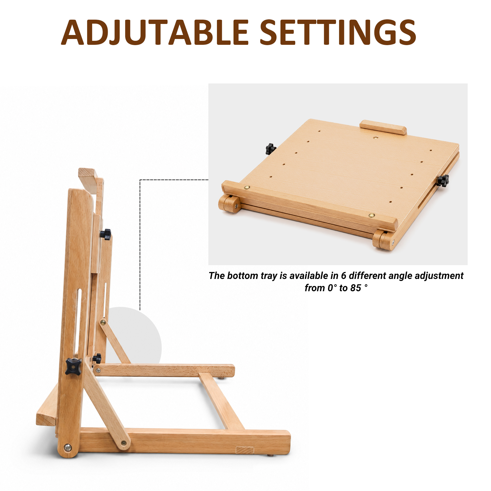 LAVFOX Beechwood Tabletop Easel Drawing Board photo 4