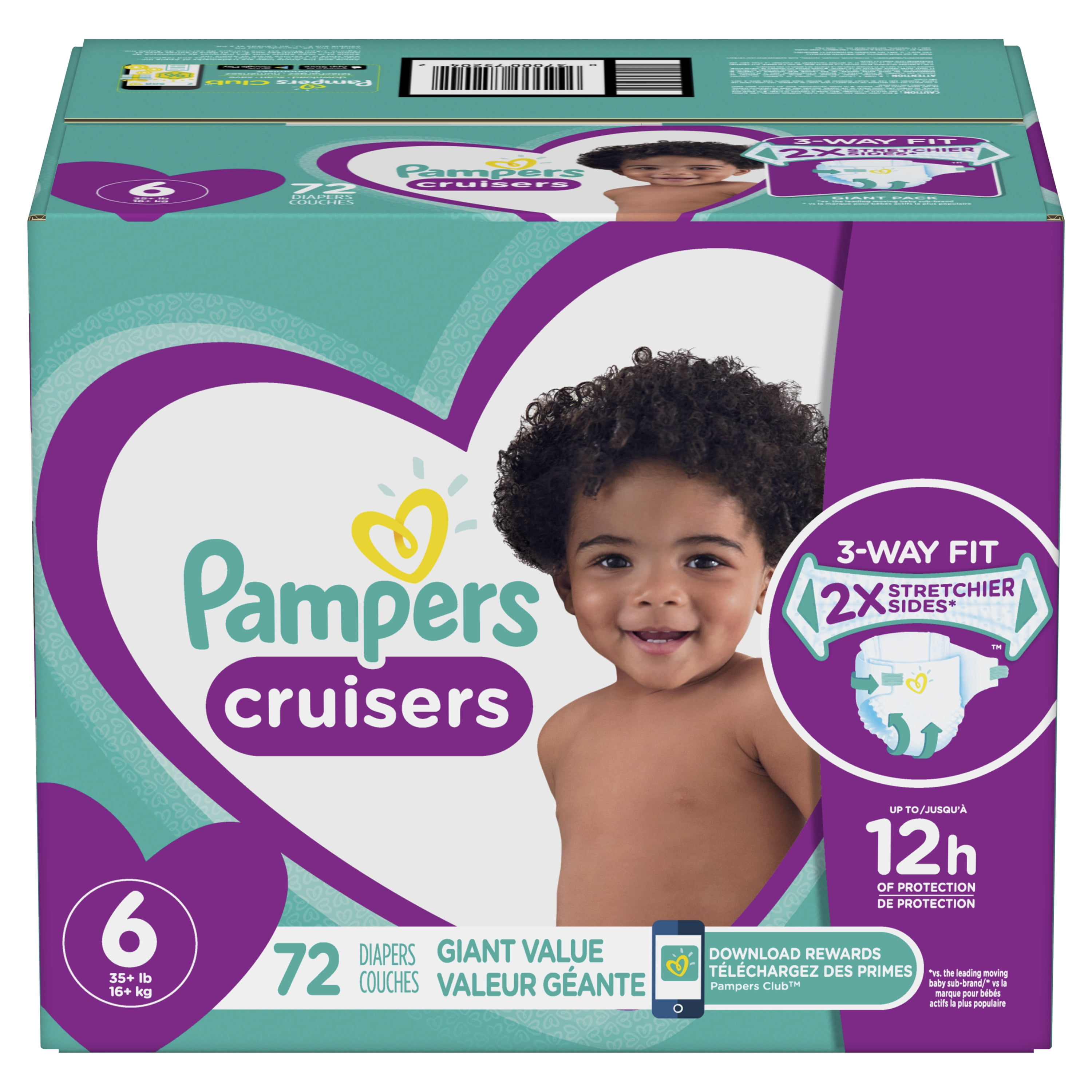 Pampers Cruisers Diapers Size 6 72 Count