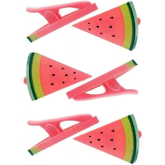 3 Pairs (6 Ct) Watermelon Style Beach Towel Clips Jumbo Size for Beach Chair, Cruise Beach Patio, Pool Accessories for Chairs, Household Clip, Baby Stroller by C&H Solutions