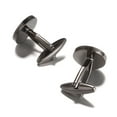 thumbnail image 3 of Yoursfs Cufflinks for Men Black Simple Stylish Business Weddings Cufflinks Brand Cufflinks Accessories, 3 of 5