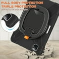 thumbnail image 5 of For iPad Pro 11 inch 2022/2021/2020/2018 Case, 360 Rotatable Handle Stand, Shoulder Strap, Drop-Proof Design, Black, 5 of 7