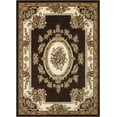 thumbnail image 5 of Pastoral Medallion Brown French 5x7 (5'3" x 7'3") Area Rug European Floral Formal Traditional Area Rug Stain Resistant Shed Free Modern Classic Contemporary Thick Soft Plush Living Dining Room Rug, 5 of 9