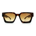 thumbnail image 4 of Womens Mod Pop Color Beveled Thick Horn Rim Plastic Fashion Sunglasses Tortoise - Brown, 4 of 8