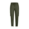 thumbnail image 3 of Men's Big & Tall Fleece Cargo Sweatpants Army Green M, 3 of 5