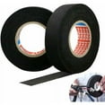thumbnail image 1 of 2 Rollos de Cinta Adhesiva de Tela Cinta Adhesiva Aislante Negra Cinta de Tela para Automóvil de 15 M Cinta Adhesiva para Cables de 19 mm/25 mm Resistencia a la Temperatura para Cables Expuestos, 1 of 1