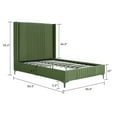 thumbnail image 3 of Manhattan Comfort Promenade Full-Size Bed made from Solid Wood in Moss Green, 3 of 10