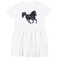 thumbnail image 3 of Inktastic Beautiful Galloping Black Horse Girls Toddler Dress, 3 of 5