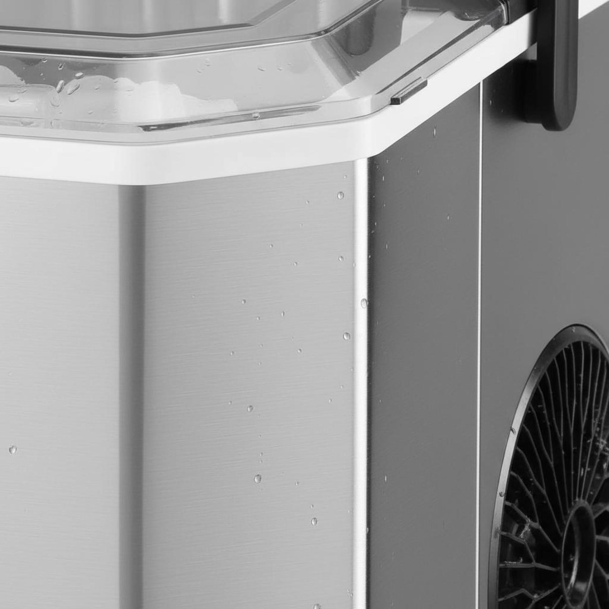 Countertop Bullet Ice Maker, 26 lbs/24H Portable Ice Machine, 9 Cubes Ready in 6 Mins, 2 Ice Sizes, Self-Cleaning Ice Maker with Scoop & Basket, Quiet ≤42dB for Home Kitchen Office Bar Party