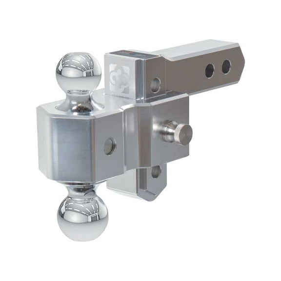 CURT 45364 AlumaLite Adjustable Aluminum Trailer Hitch with Dual Ball, 3-1/2" Drop, 12,500 lbs. GTW, 2" & 2-5/16" Balls