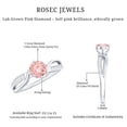 thumbnail image 6 of Rosec Jewels IGI Certified Lab Grown Pink Diamond Infinity Engagement Ring (1 Ct, Fancy Pink Color and VS1 Clarity) - Pink White Diamond Ring, 925 Sterling Silver, US 4.00, 6 of 9