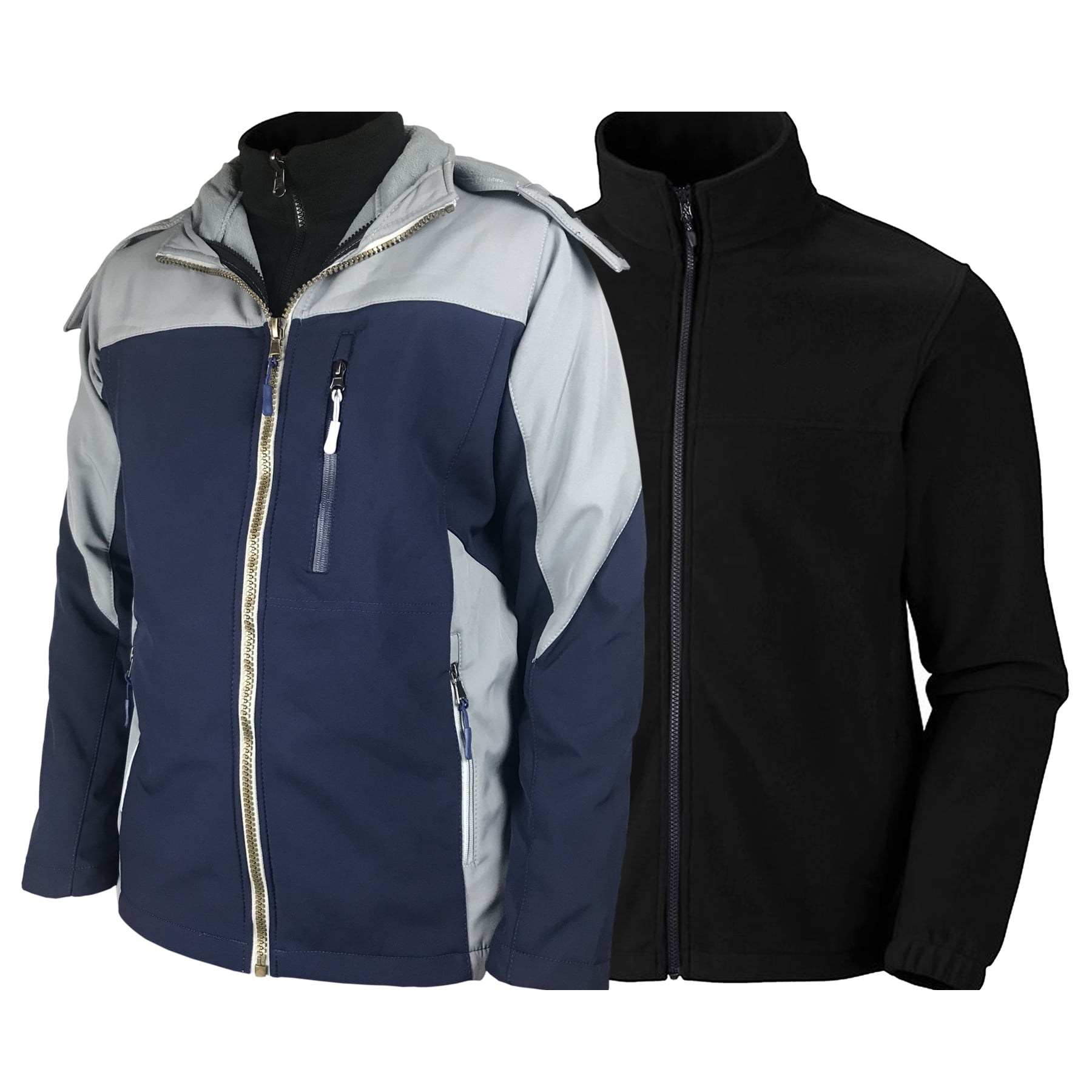 Men 3in1 Systems SoftShell Water Resistent and Windproof Jacket With