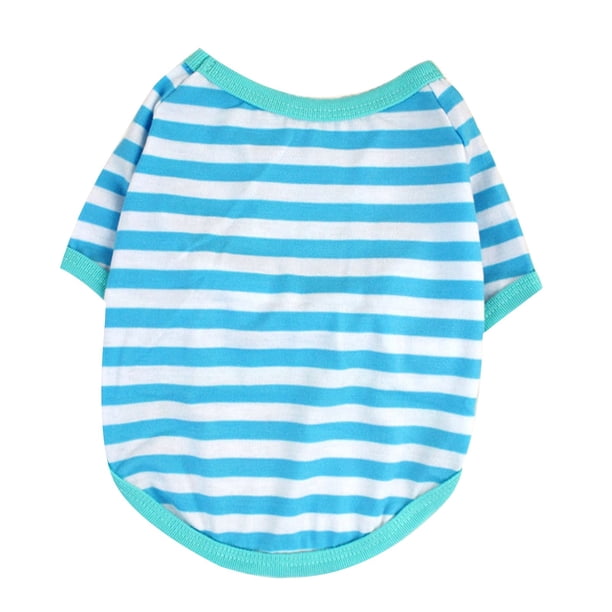 Ropa para Mascotas Camisa a rayas de cuello redondo para perros Ropa para mascotas Ropa para perros pequeños estilo coreano