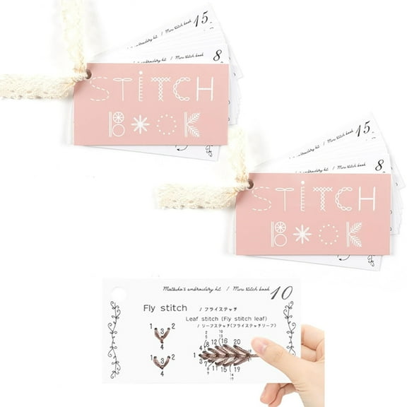 2 Pack Creative Mini Sewing Book - Guide for Beginners & Enthusiasts with Embroidery Inspirations from Creative Mini Sewing Book Embroidery, Portable with Travel - Friendly Mini Sewing Kit