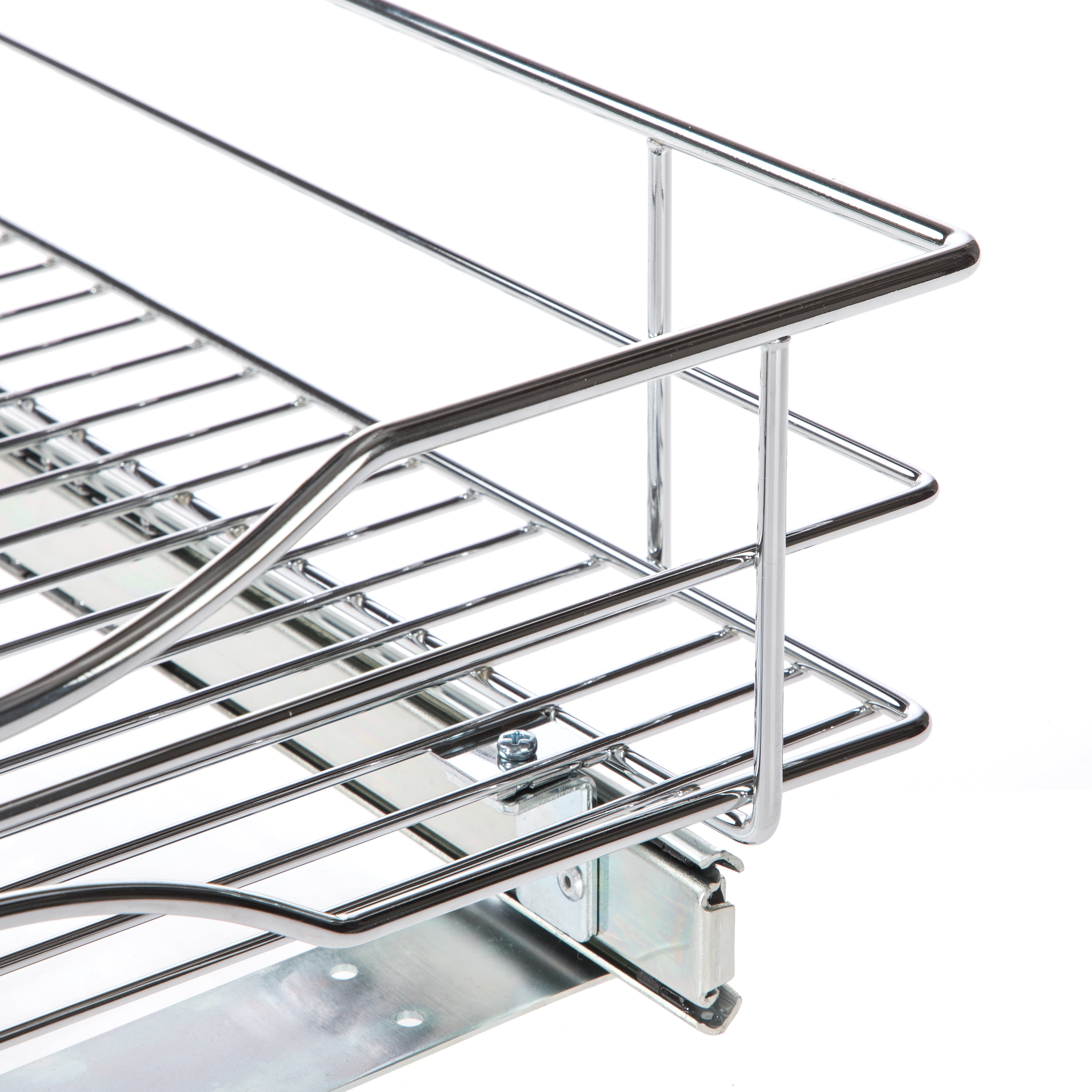 Home Zone Living 17"Width x 21"Depth 1 Under Sink Storage Pull Out Organizer, Silver
