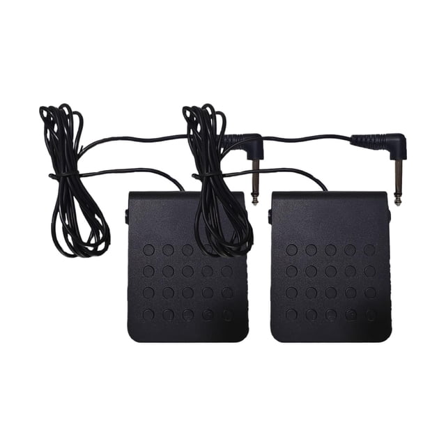 2 pedales de batería electrónica para conector jack de 6,5 mm, portátil y compacto, accesorio para instrumento de percusión, pedal para actuaciones en