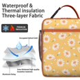 thumbnail image 4 of Lunch Box Bag with Daisy Floral Design, Insulated Reusable Tote for Women Men Kids Suitable for Office School, 4 of 6