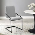 thumbnail image 2 of Side Dining Chair, Fabric, Metal Steel, Black Grey Gray, Modern Contemporary Urban Design, Kitchen Room Cafe Bistro Restaurant Hospitality, 2 of 9