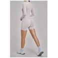 thumbnail image 4 of PISONIC Workout Sets for Women 3 Piece Long Sleeve Zip Up Jacket, V-neck Cami Tank Top, High Waisted Yoga Shorts Gym Athletic Sets, 4 of 6