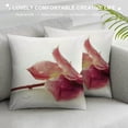 thumbnail image 3 of GOSMITH  Throw Pillow Cover - Tulip Leaf Petal Dew Drop of Water Blossom Bloom White, 3 of 5