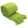 thumbnail image 2 of Home Soft Things Jeter Couverture Tricotée Tweed Jeter Tricot Doux Canapé Couverture Léger Jette pour les Adultes Enfants Animaux de Compagnie Réversible Confortable Chaud Jeter pour Canapé-Lit Canapé, 50 "x 60", Citron, 2 of 2