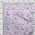 thumbnail image 3 of oneOone Rayon Violet Fabric Asian Floral Block Craft Projects Decor Fabric Printed By The Yard 56 Inch Wide, 3 of 4
