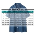 thumbnail image 2 of Mens Denim Shirt Short Sleeve Jean Work Shirts Summer Casual Regular Fit Button Down Shirts with Pockets, 2 of 4