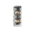 thumbnail image 3 of Elegant Lighting Maxime Transitional Wall Sconce 2 Lights E12 Black Metal Crystal, 3 of 4