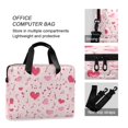 thumbnail image 4 of Laptop Bag Laptop Briefcase 15.7 x 3 x 11.8 Inches Laptop Bag Briefcases Laptop Storage Travel Laptop Bag Work Laptop Bag Pink Note Element, 4 of 8