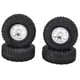 thumbnail image 1 of Llantas de goma de 1 pulgada, llantas de aleación de aluminio aptas para Axial SCX24 90081 AXI00001 AXI00002 1/24, 4 Uds., 1 of 8