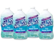 Clean Shower Daily Shower Cleaner Value Size Refill, Fresh Clean Scent, Prevents Soap Scum and Mildew Stains, 60 fl oz (Pack of 4)