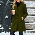 thumbnail image 4 of Chiccall Women Winter Wool Coat Notch Lapel Mid Long Peacoat, 4 of 8