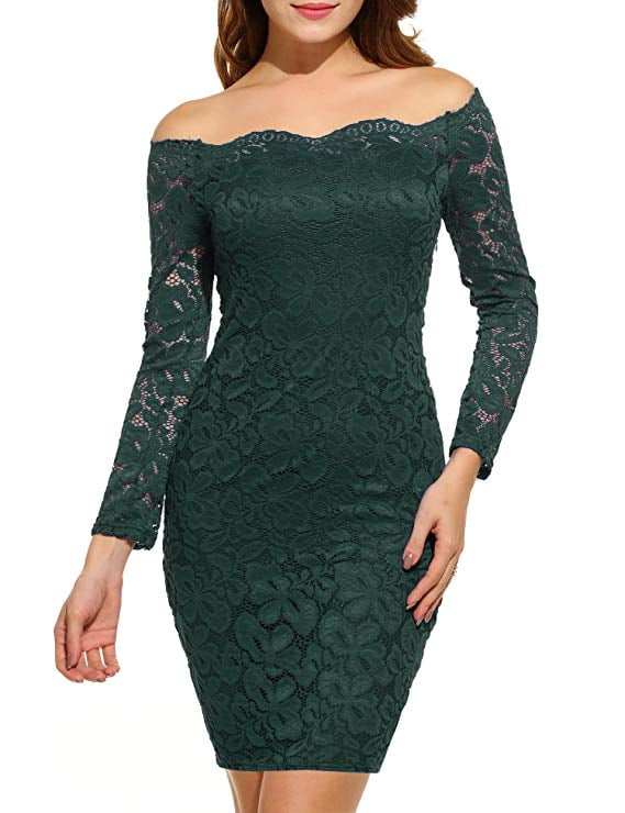 cocktail and party long sleeve lace dress