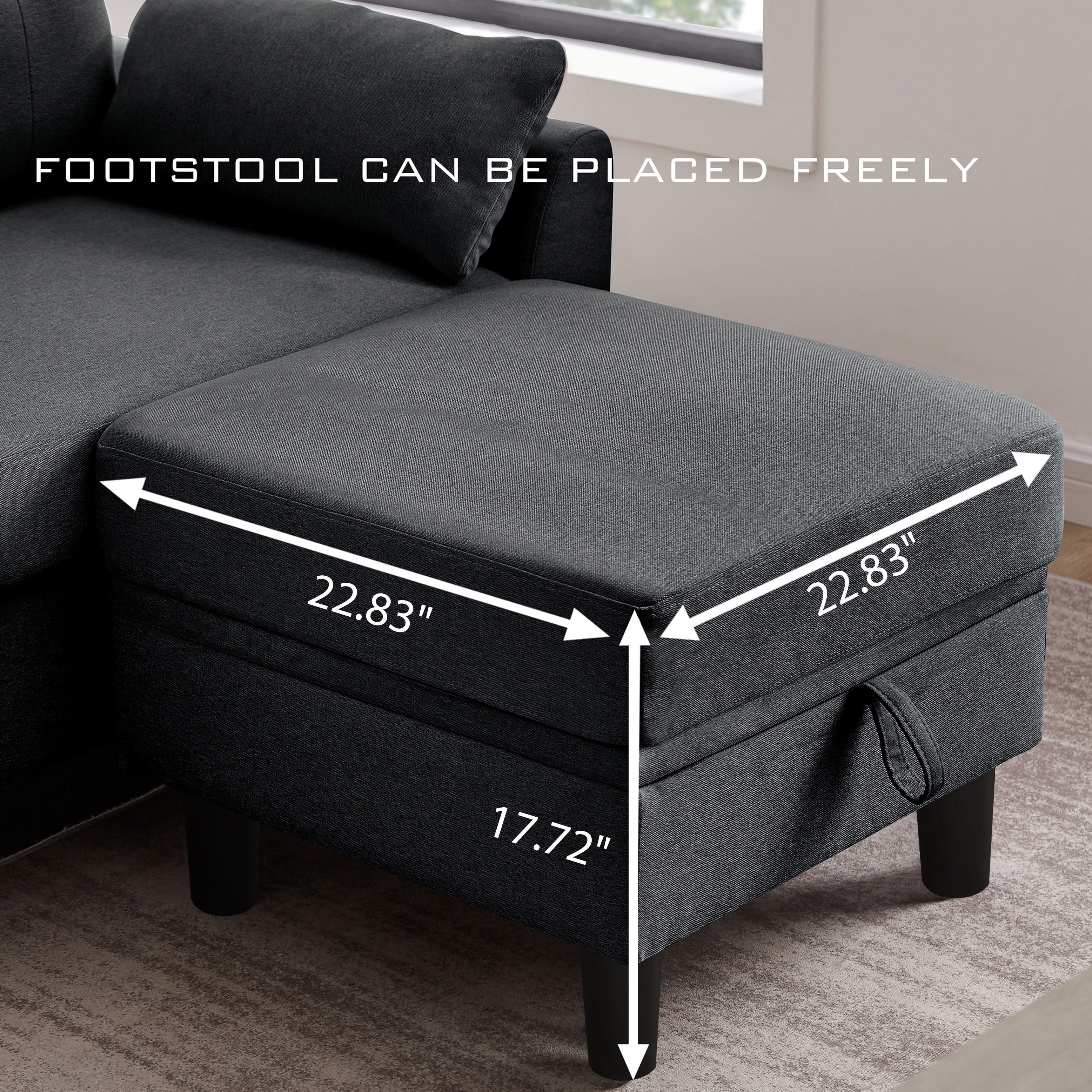 Pingliang Home Comfortable & Durable 4-Seat L-Shaped