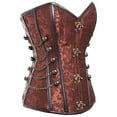 thumbnail image 4 of MISS MOLY Steampunk Brocade Corset Top Waist Training Overbust Bustier for Cosplay Party Steel Boned, 4 of 5
