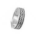 thumbnail image 4 of Oxidized Spinner Rope Knot Wedding Ring Sterling Silver Band 925 Jewelry Female Male Unisex Size 13, 4 of 4