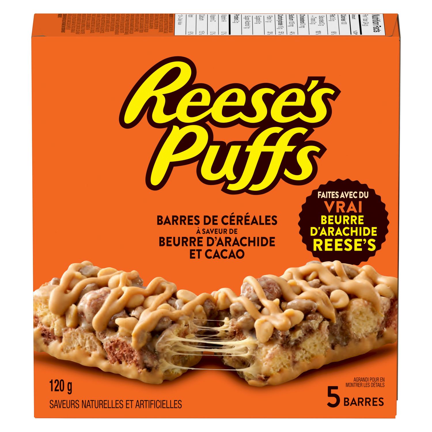 Reese's Puffs Peanut Butter & Cocoa Flavour Cereal Bars ...