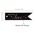 thumbnail image 5 of Inkdotpot Pack Of 100 Made With Love Text Favor Paper Tags Craft Real Rose Gold Foil Hang Tags, 5 of 6